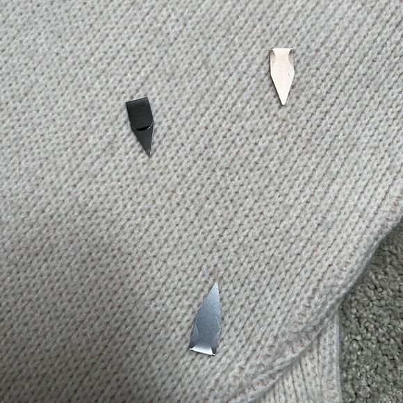 Vintage Thackery Knit Nordic Snowflake Sweater Cream Pink Pullover Sz Medium - Picture 9 of 10